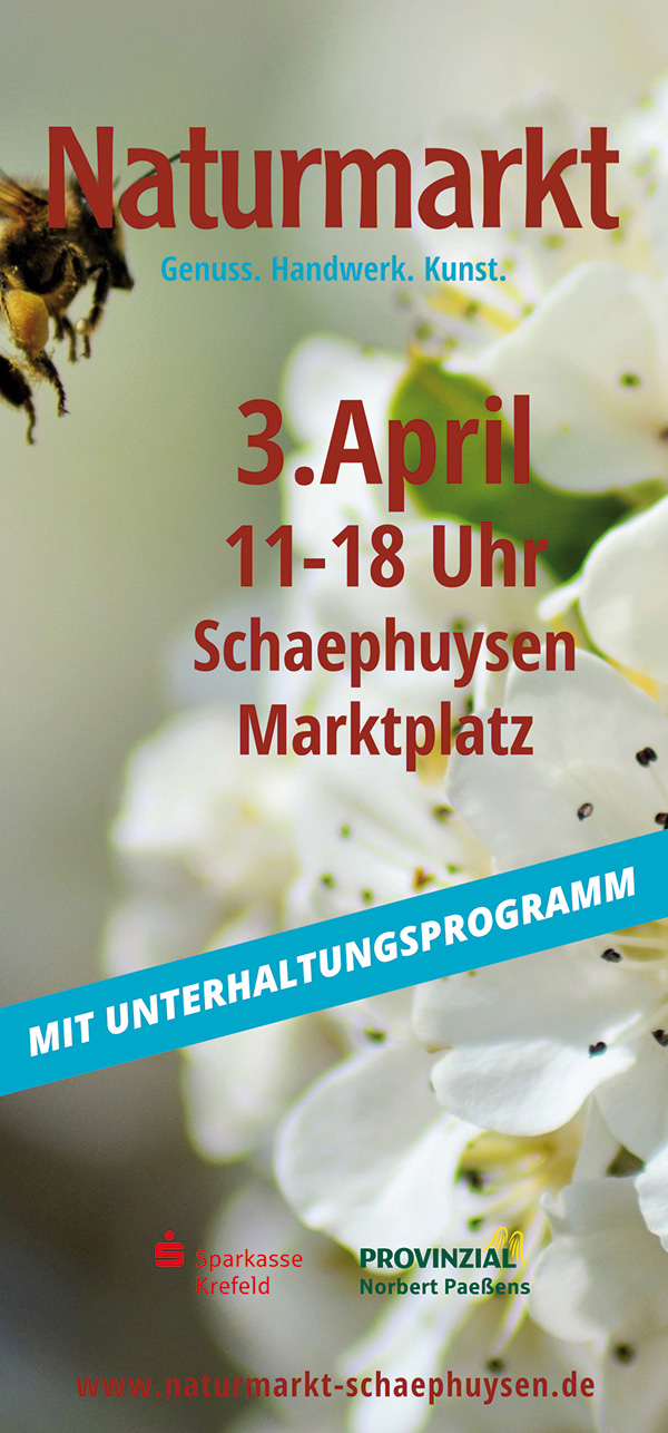 Naturmarkt am 3. April 2022 in Rheurdt-Schaephuysen von 11 – 18 Uhr